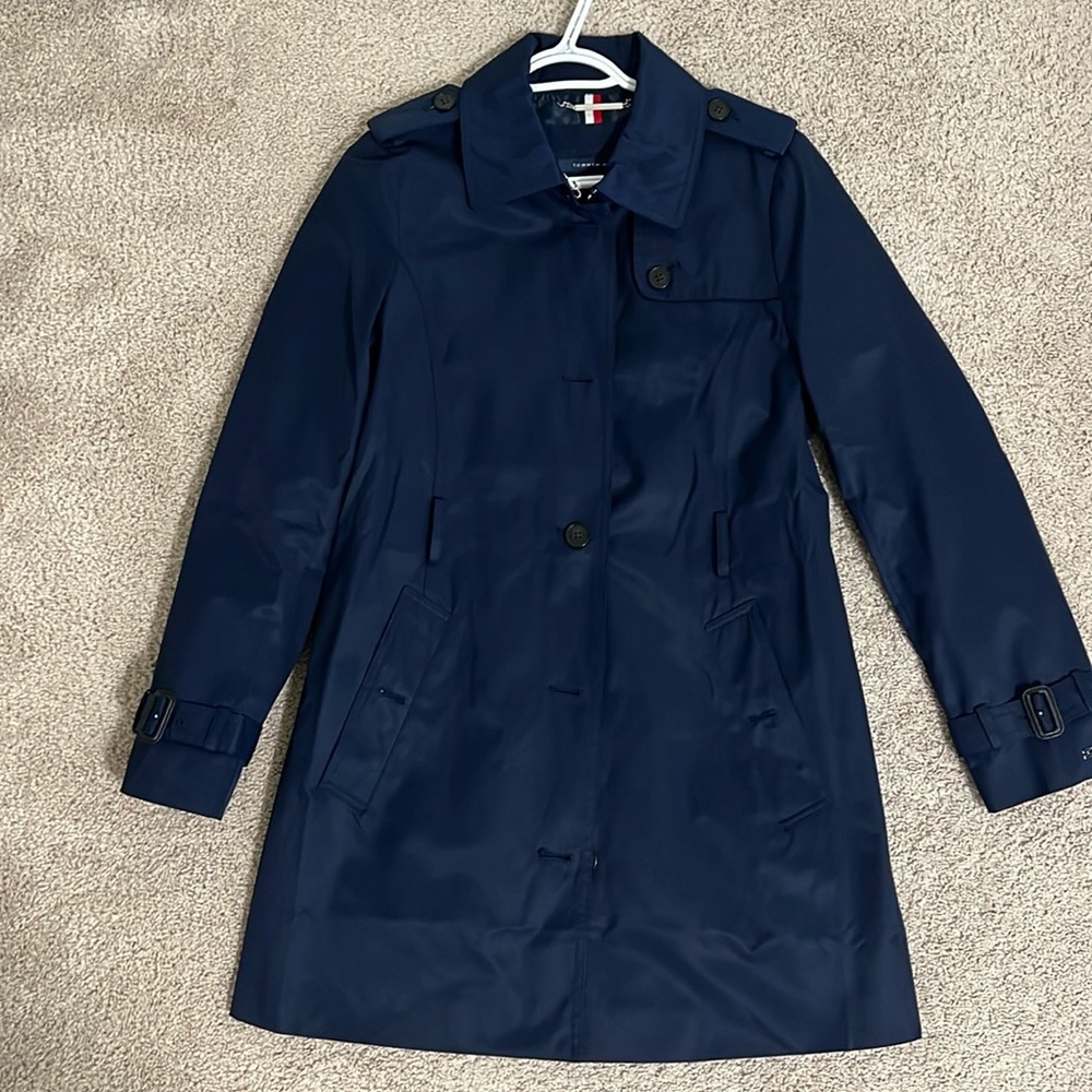Tommy Hilfiger 
Double-Breasted Belted Trench Coat